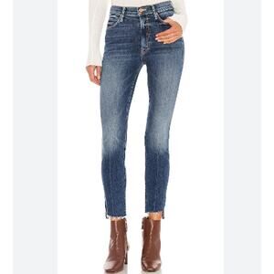 Mother Stunner Zip Ankle Step Fray Jeans